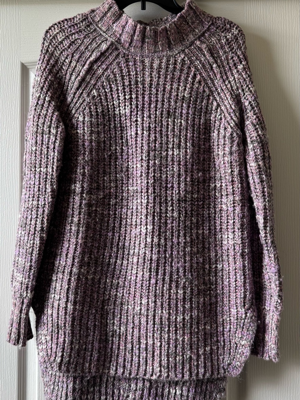Ruff Hewn Lavender Heathered Ribbed Pullover Sweater